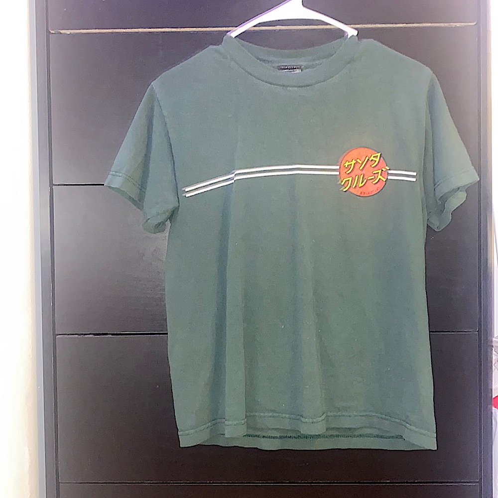 Size small, green t-shirt